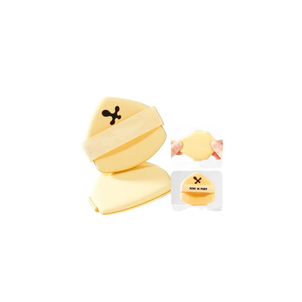 Luxurious Velvet Triangle Makeup Puff with Rhinestone Accents