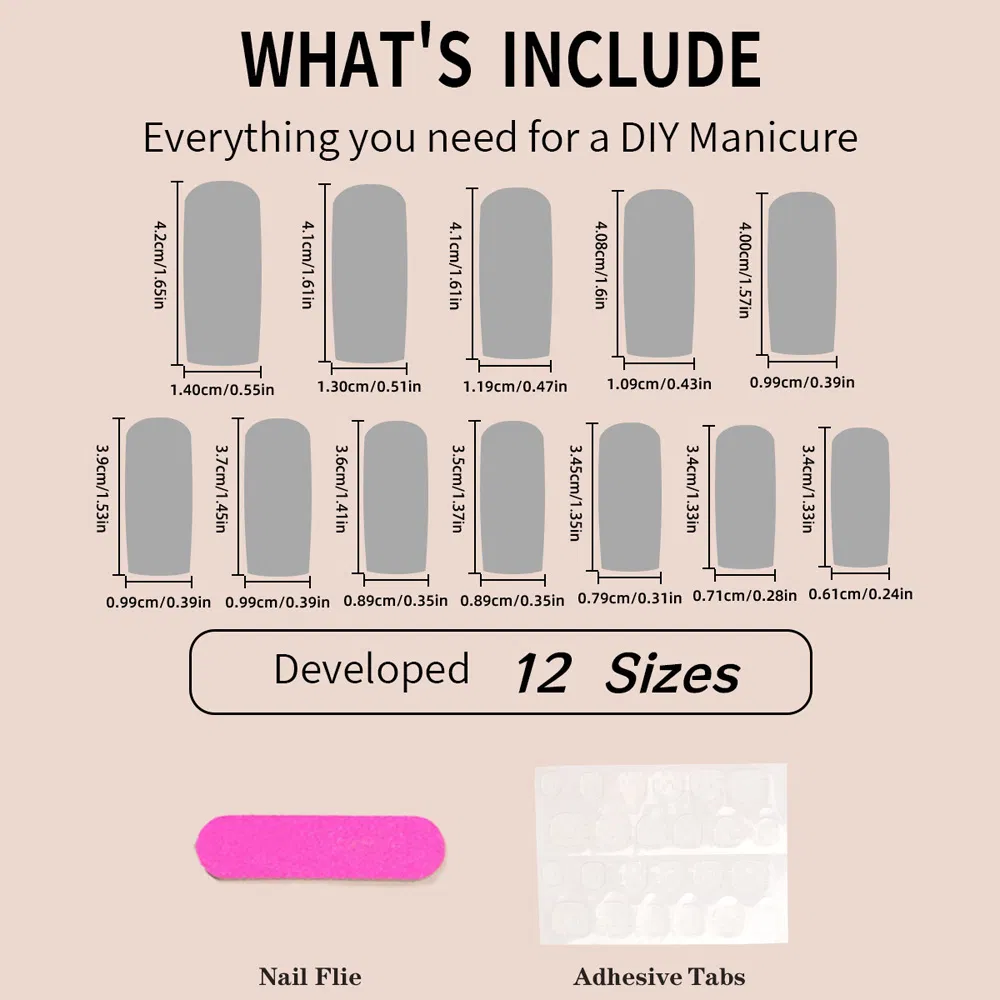 10PCS Luxury Handmade Wholesale Long Acrylic Artificial False Fingernails Fake Press on Nails