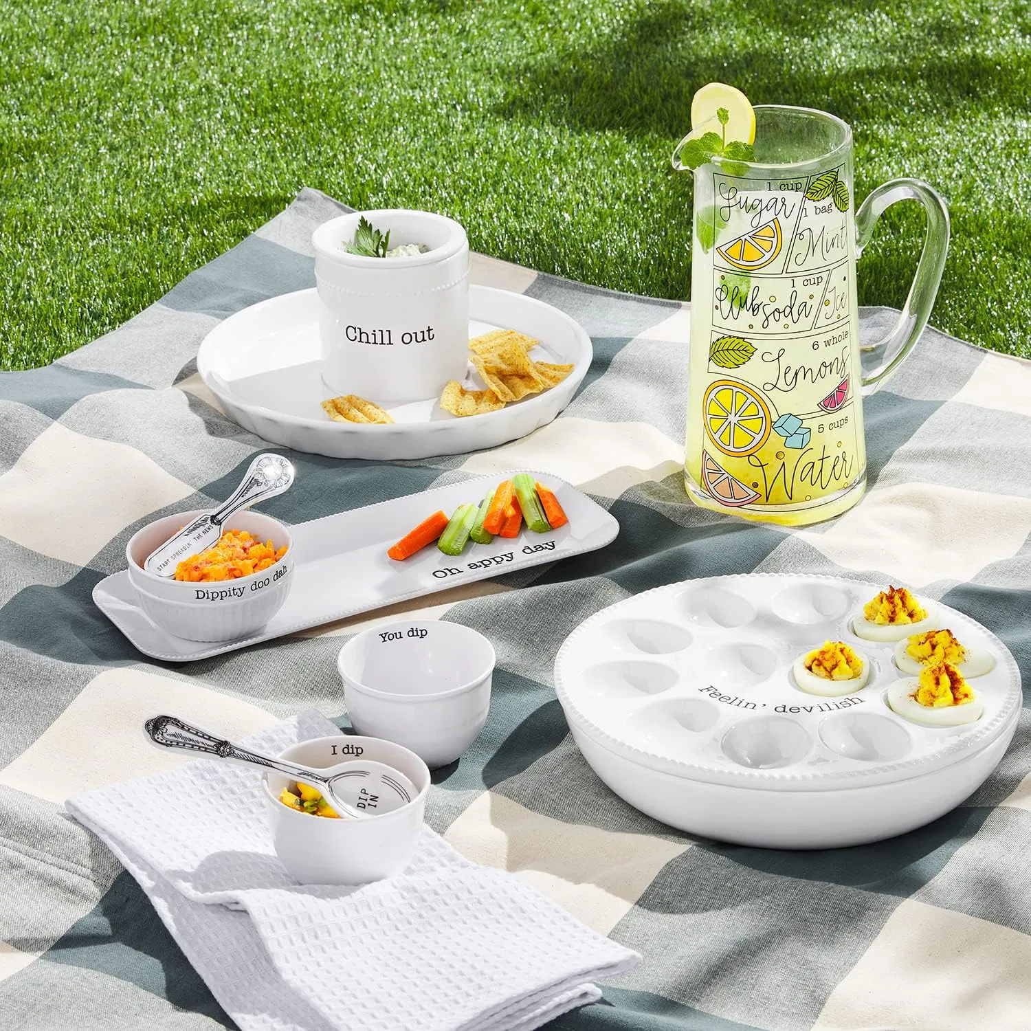 Stylish Three-Piece Ceramic Serving Dish and Chiller Bowl Set