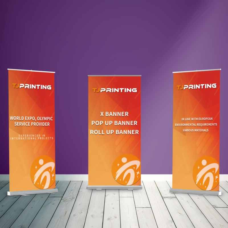 Portable Aluminum Roll up Banner Display Retractable Banner Stand Roll up Banner Stand