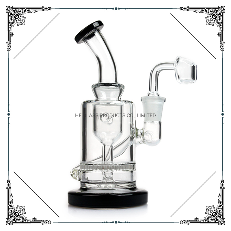 6.5 Inches Recycler DAB Oil Rig Honeycomb Perc Glass Pipe 14mm Quartz Banger Glass Smoking Pipe Heady Hookah Wholesale Factory Glass Smoking Water Pipe
