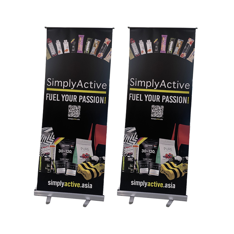 Retractable Roll up Banner Stand Aluminum Retractable Banner Sign Stand for Trade Show Exhibition Store Displays 23× 64 Inch (Stand Only)