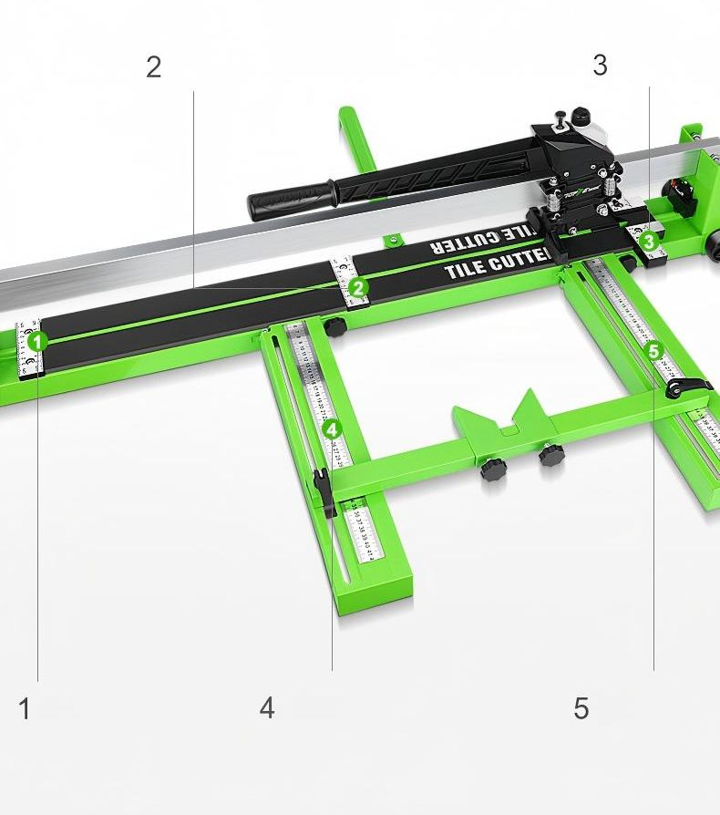1200mm/800mm Manual Tile Cutter Adjustable Guide Upgraded Triangular Backstop Triangular Tile Cutting Secure Fixation