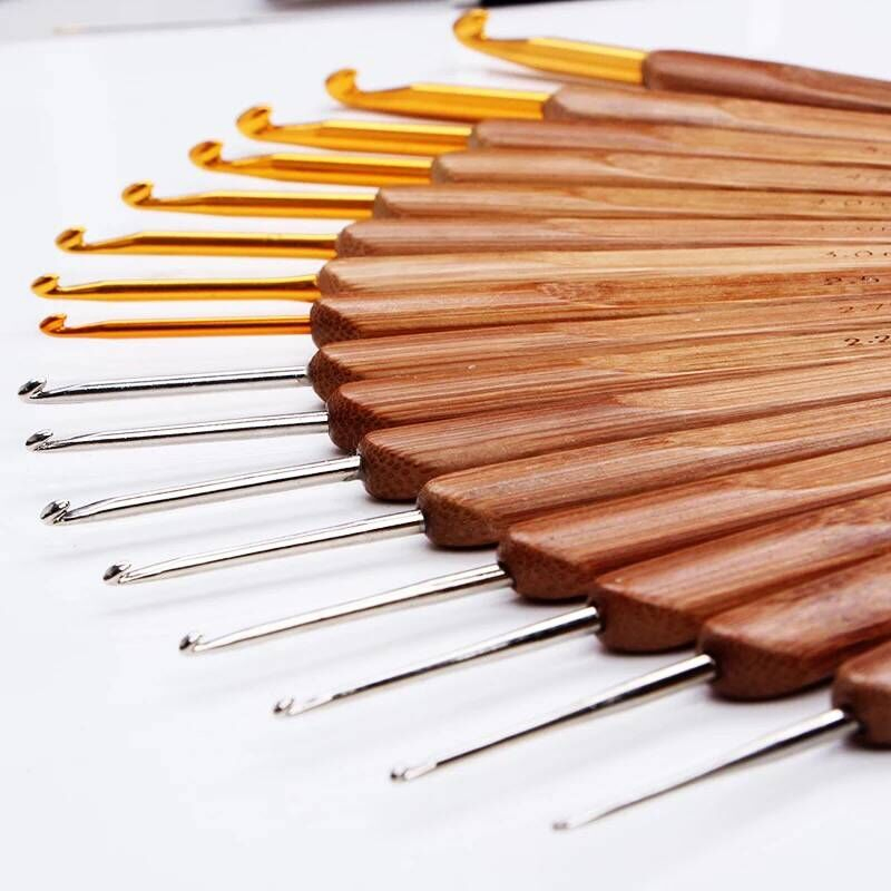 Good Quality Bamboo Crochet Hook Set Bamboo Knitting Needle