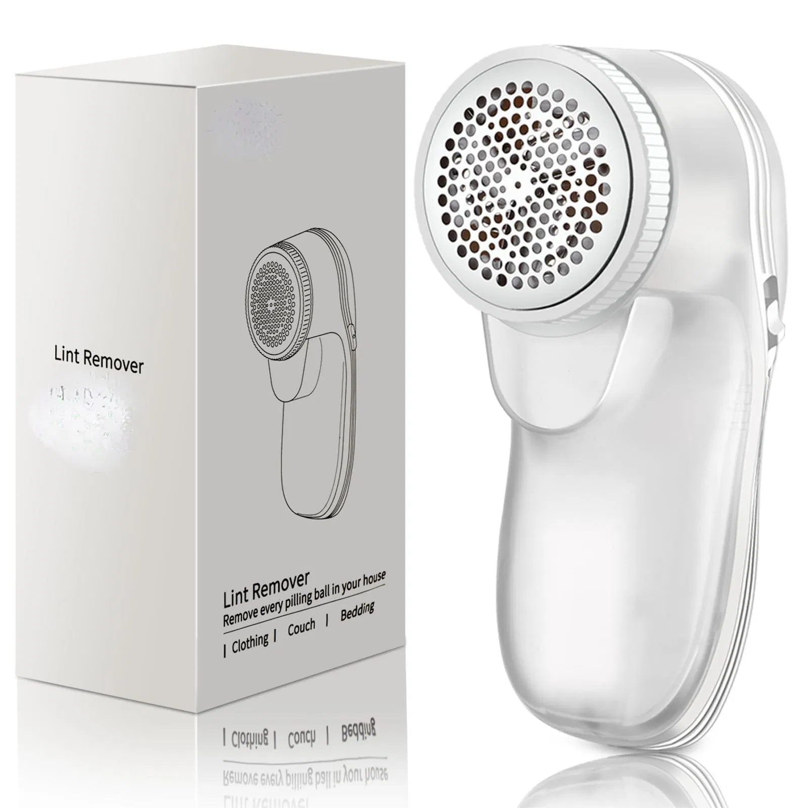 6-Page Blade Electric Clothes Fuzz Pilling Battery Operated Fabric Shaver Lint Remover