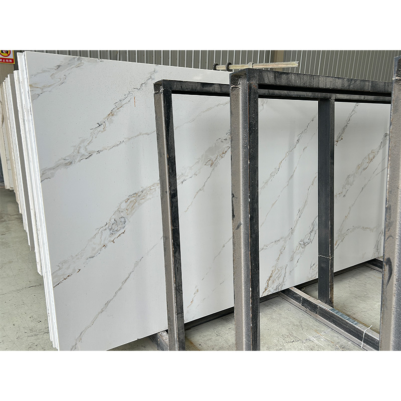 Engineered Stone Calacatta White Quartz for Countertop Slab/Tile/Flooring/Wall/Vantiy Building Materials
