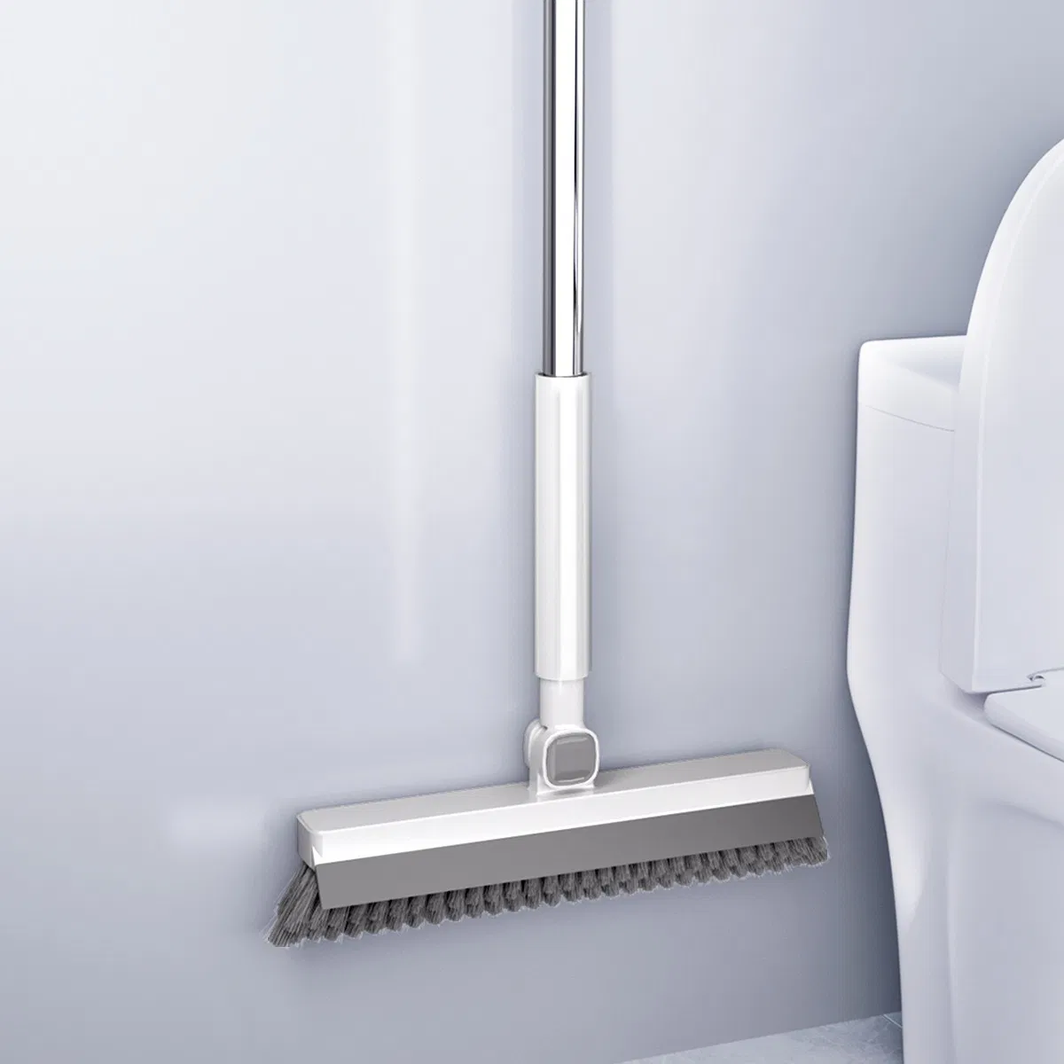 Long-Handle Gap Brush - Multifunctional Bathroom Floor Crevice Cleaner for Toilet & Wall Washing No Dead Corners