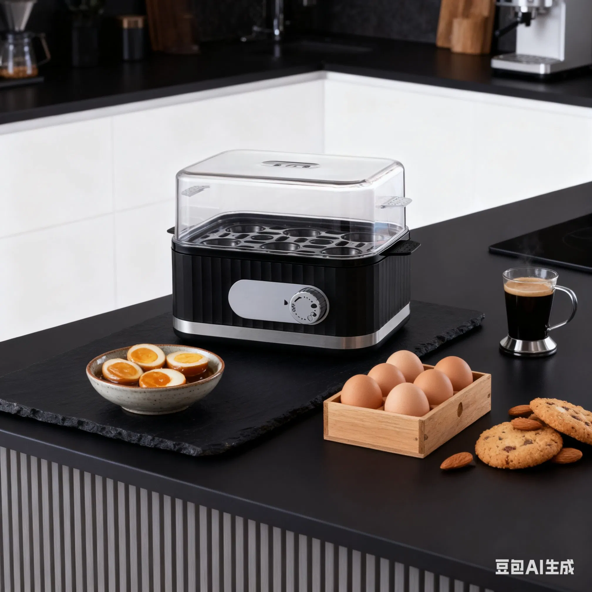 Electric Egg Cooker with Timer for 6 Eggs 400W Chinese Design