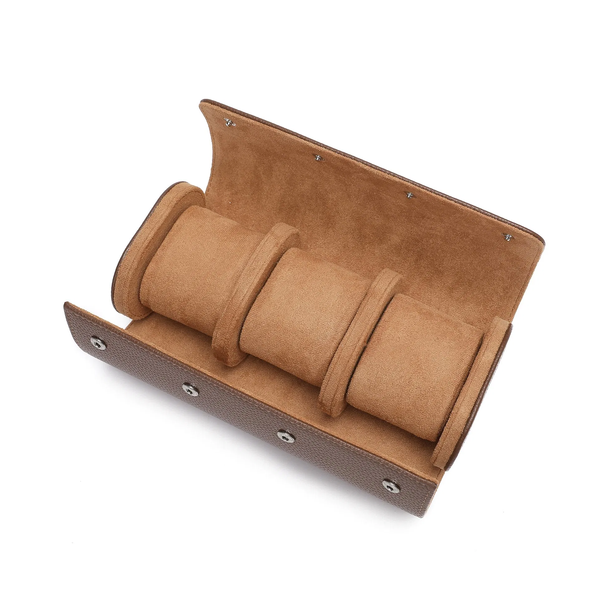 3 Slot Watch Roller Jewelry Custom Logo Watch Box Luxury Watch Leather OEM for Men and Women