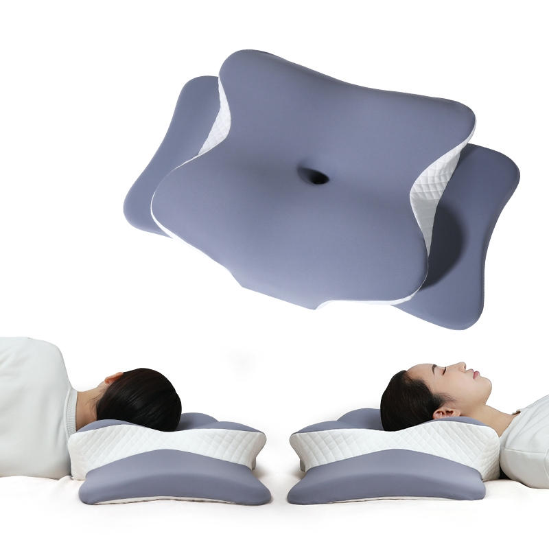 Wholsale OEM Cervical Pillow Hollow Design Odorless Memory Foam Pillows with Cooling Case Adjustable Orthopedic Bed Pillow for Sleeping