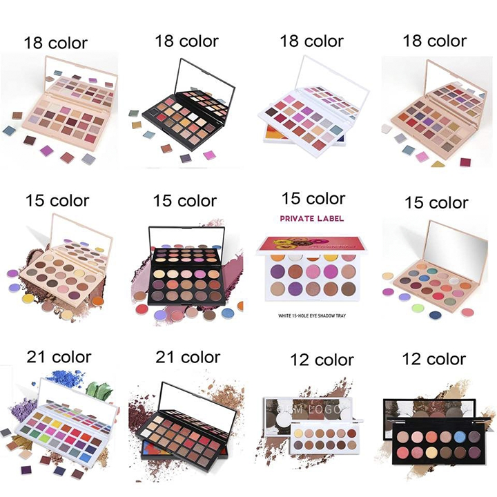 Cosmetics Supplier Hot Color Glitter Matte Eye Shadow Vegan Waterproof Pigment Makeup Private Label DIY Single Eyeshadow Palette