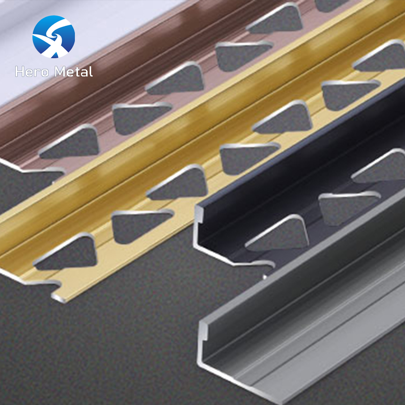 Sale Free Sample Transition Structure 2.5m Silver Tile Trim Hero Metal Cove Straight Edge Shape Strip