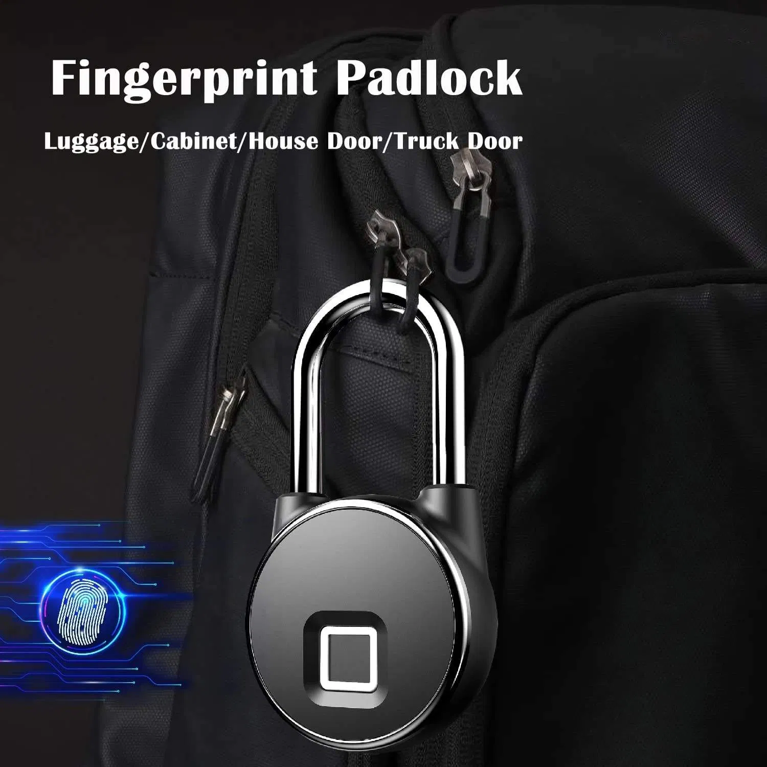 Intelligent Portable Household Biometric Luggage Box Smart Anti-Theft Fingerprint Padlock