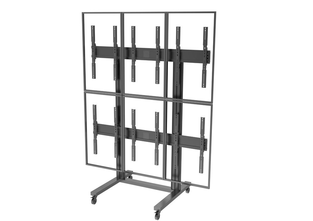 Напольная стойка для 6 LCD экранов 40-55 дюймов (2x3)