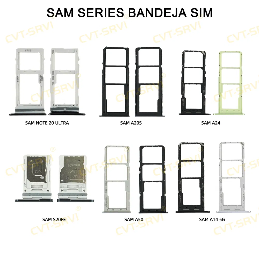 CVT-Srvi Wholesale Parts Replacement Bandeja SIM Para cellular Mobile Phone SIM Card Tray for Honor X7 X7a X9 X8a/Hw P30 Lite P30 PRO/Sam S20fe A20s A14 5g A24