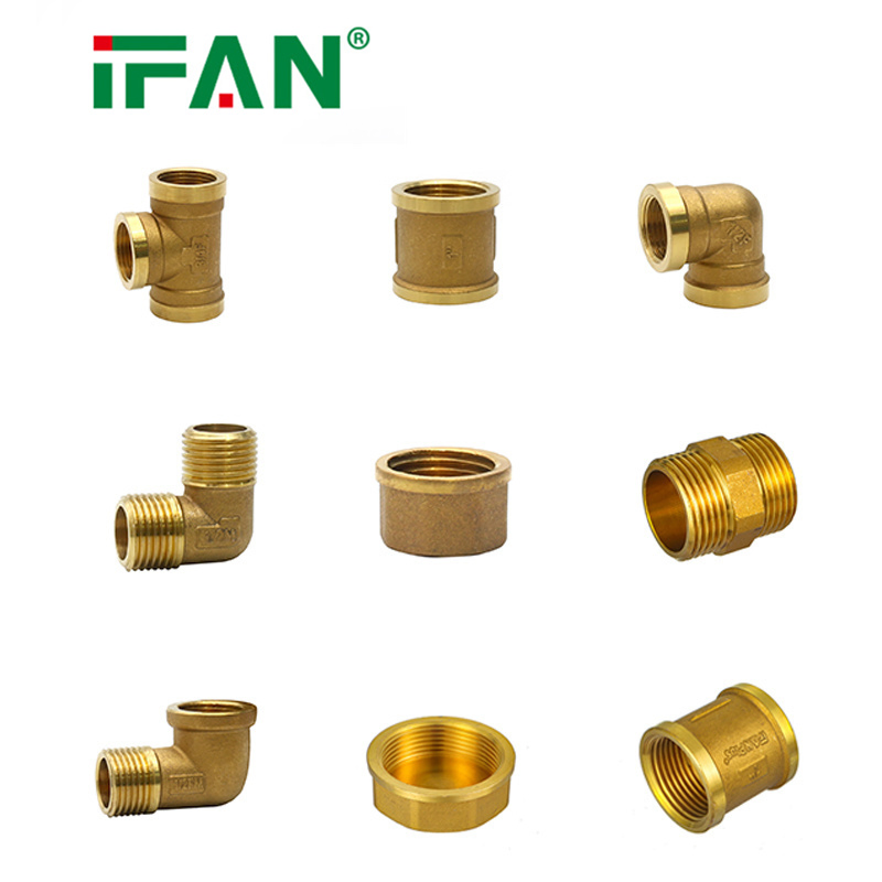 Ifan All Type Brass Pipe Fitting 1/2" Male Male Female Tee Brass Fitting