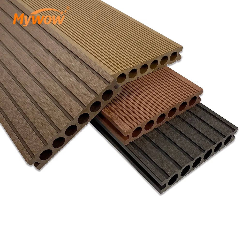 Mywow 140X25 Double Side Square Hole Anti-Slip PE Outdoor Decking for Garden