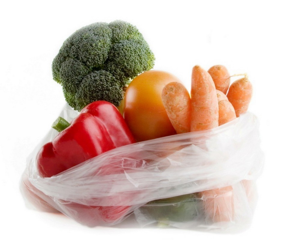 HDPE Transparent Star Seal Plastic Fruit and Vegetable Roll Bag with Print