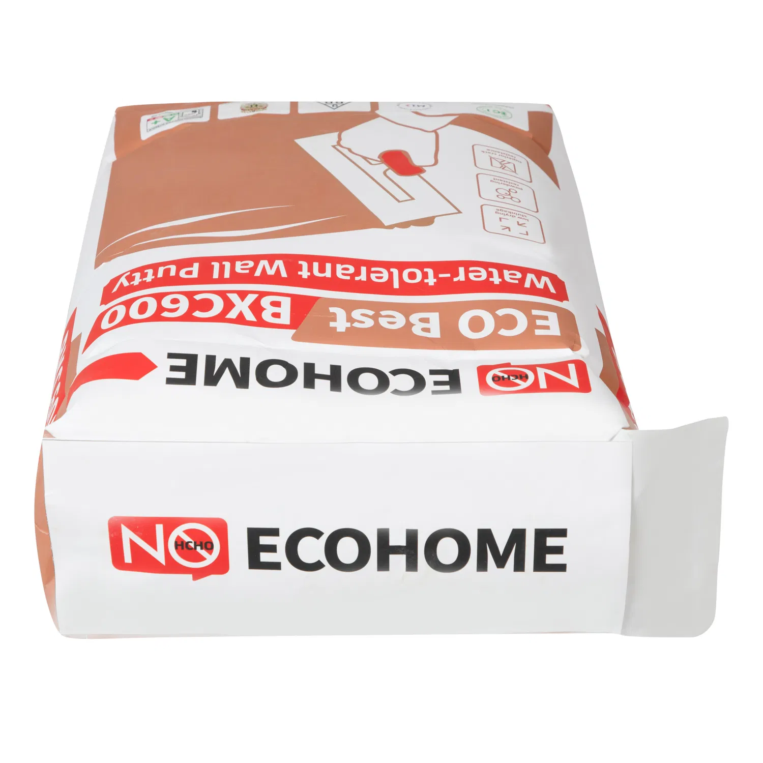 Premium and Pure White Bxc600 Water-Tolerant Wall Putty of Minimal Powdering and Superior Crack Resistance for Fine and Smooth Finishes
