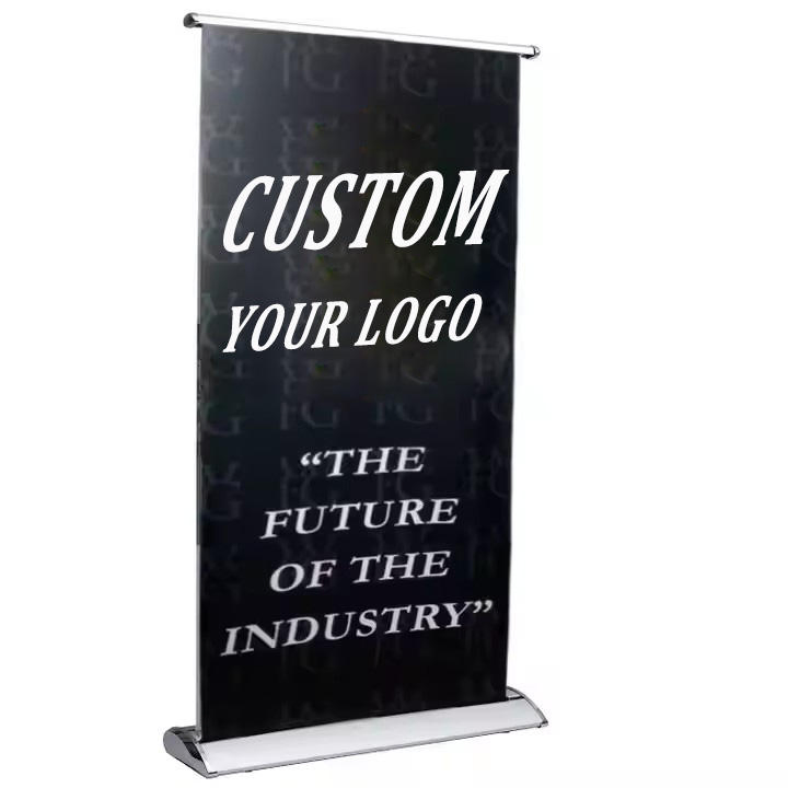 Electric Portable Digital Retractable Wide Base Roll up Banner Stand Display with Custom Design Manufacturing
