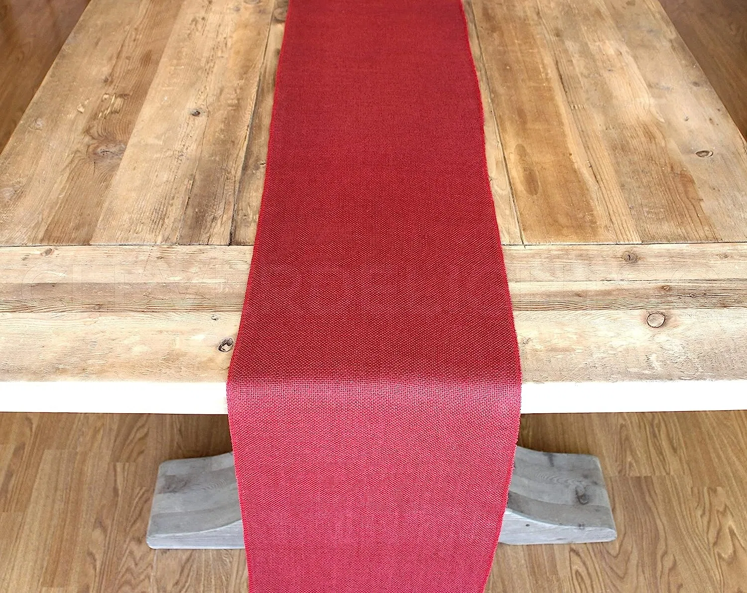 Biodegradable 12inch Red Burlap Roll Jute Burlap Fabric Table Runner Finished Edges