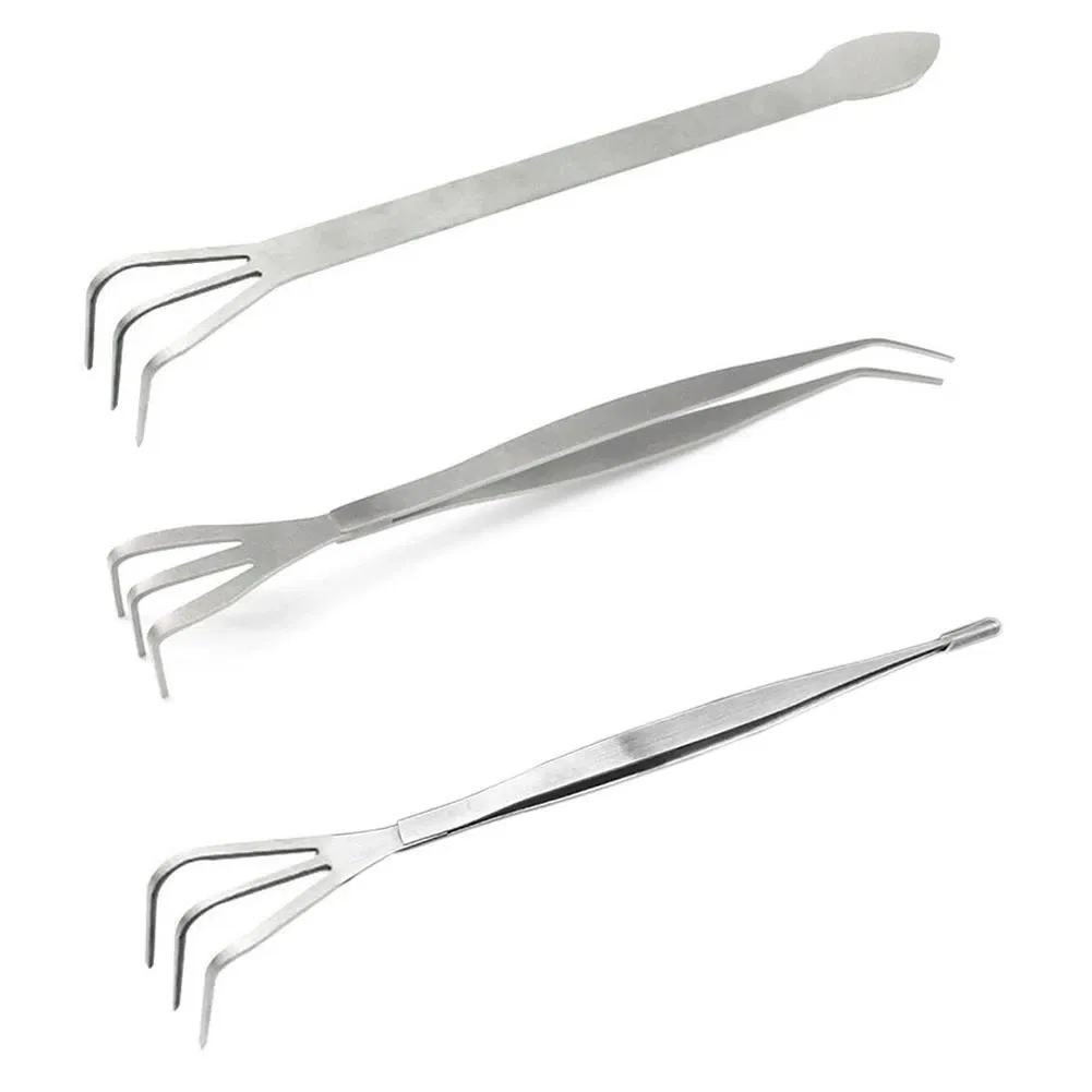 Bonsai Rake Gardening Tools 2 in 1 Steel Succulent Bonsai Spatula portable Handheld Loosen Soil Root Rake Garden Tools