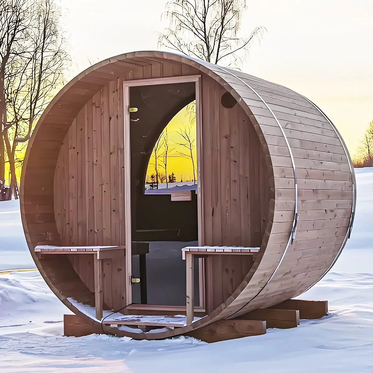Personal Care Dry Sauna Room with Towel Rack and Cup Rack
