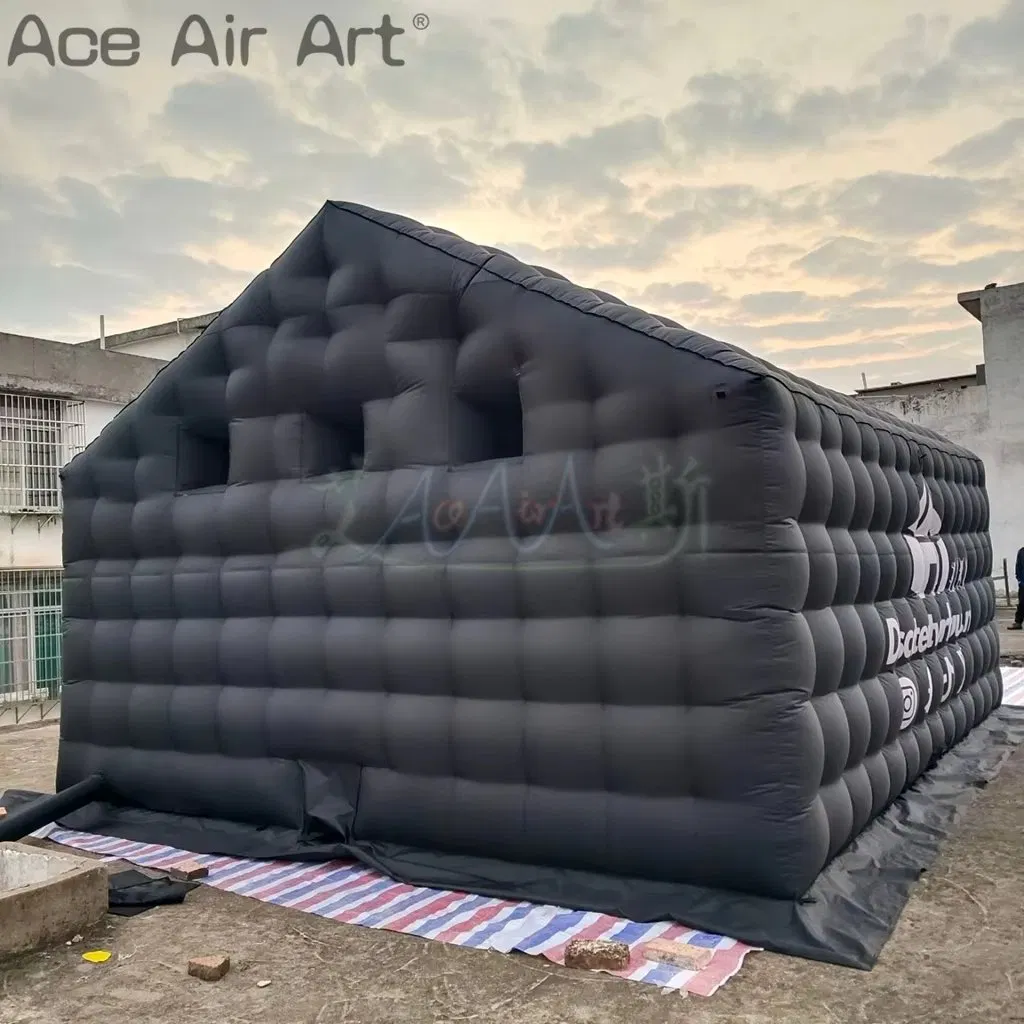 Pop up Black Disco Lighting Nightclub Inflatable Portable Mobile Bar Marquee Cube Party Wedding Tent Outdoor Events