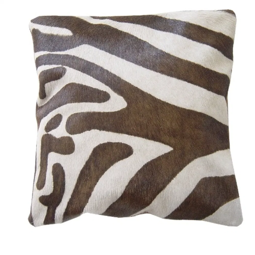 Natural Cowhide Patch Leather Throw Pillows