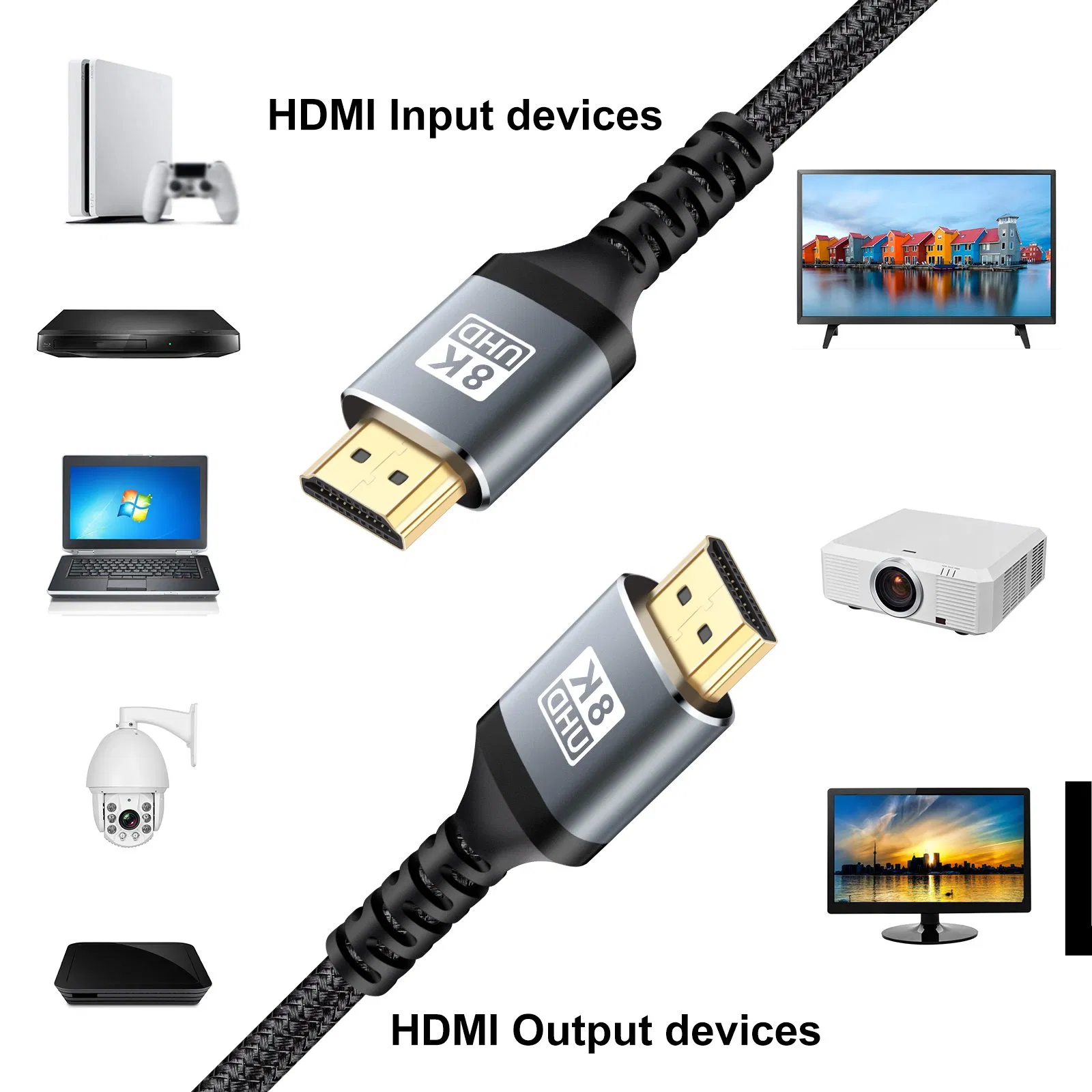 Кабель HDMI 2.1 4K 8K, 1-30м