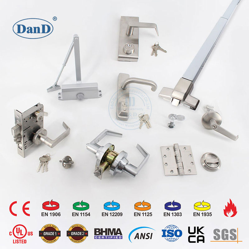 Modern CE UL Fire Rated Furniture Fitting Guangdong Zinc Alloy Folding Door Closer Cabinet Window Hardware OEM Turkey Glass Sliding Door Accessories Security