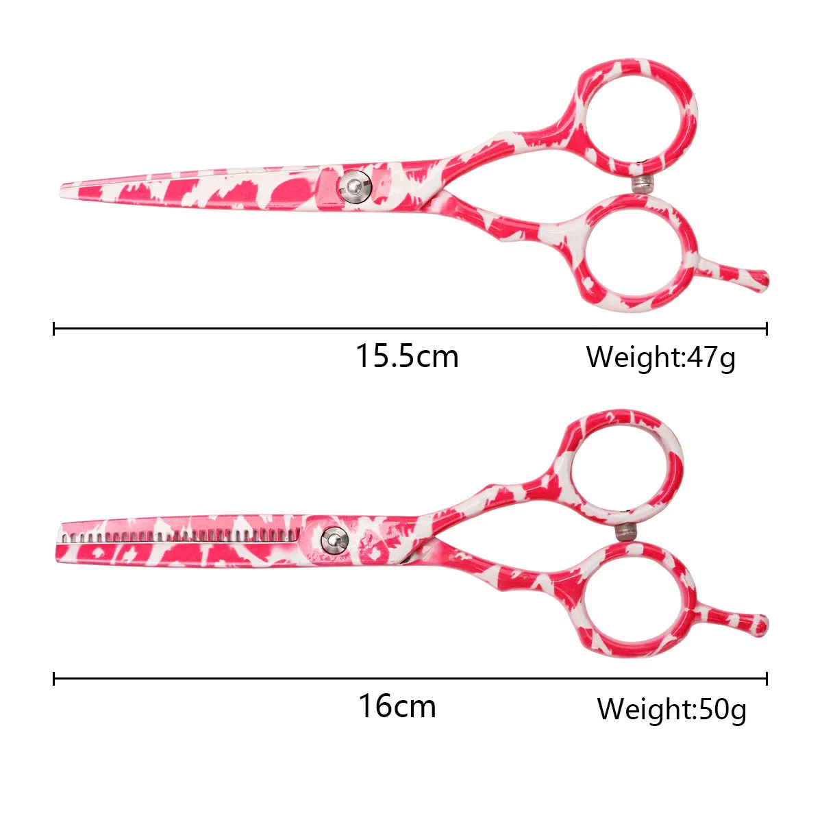 Camouflage Color Stainless Steel Hairdressing Professional Hair Stylist Special Pink Scissors Tooth Scissors