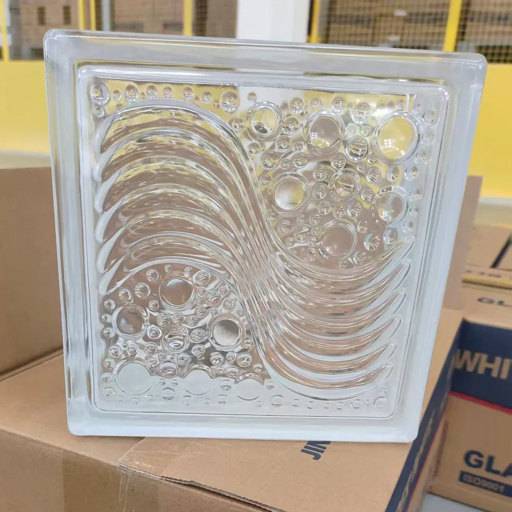 Hollow Solid Glass Bricks with Stain Option for Building Partition Walls Floors
