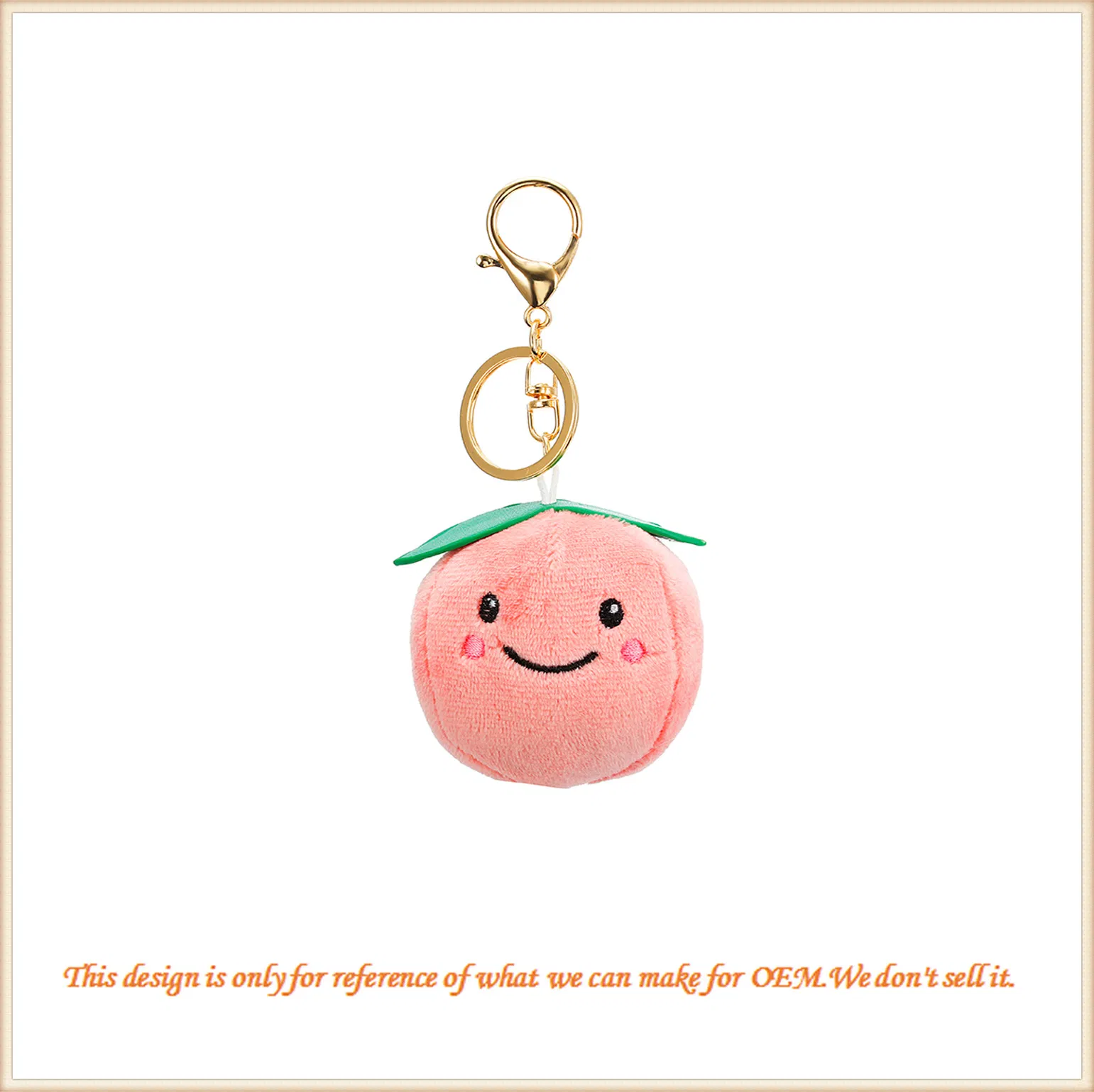 Plush Stuffed Keychain Soft Fruit Toys Cartoon Doll Toy for Bag