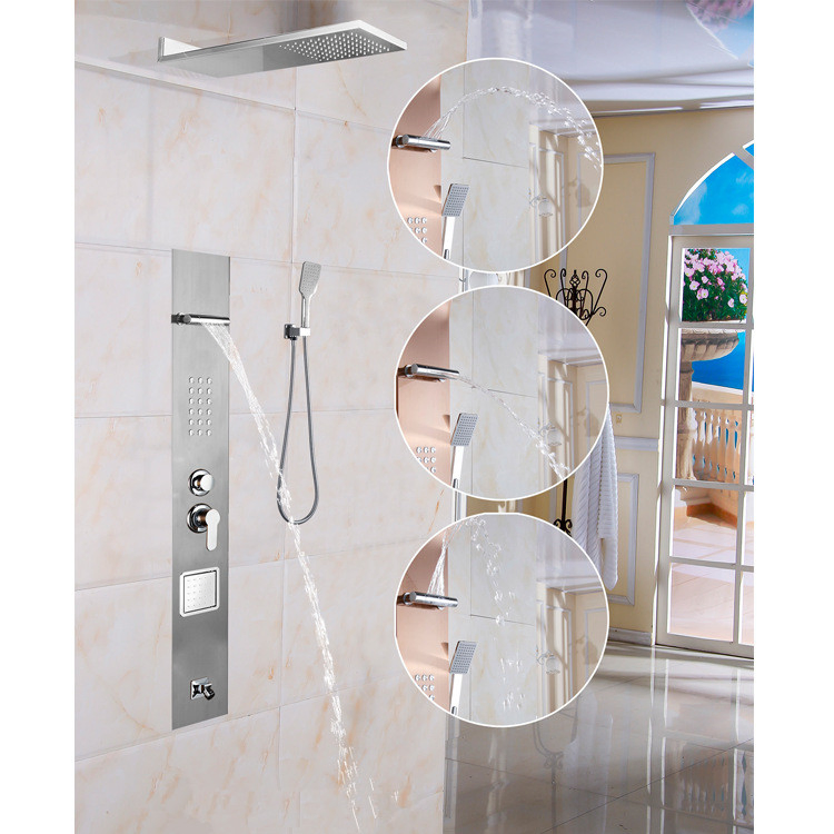 Hidden 5 Function Shower Panel with LED Light Display