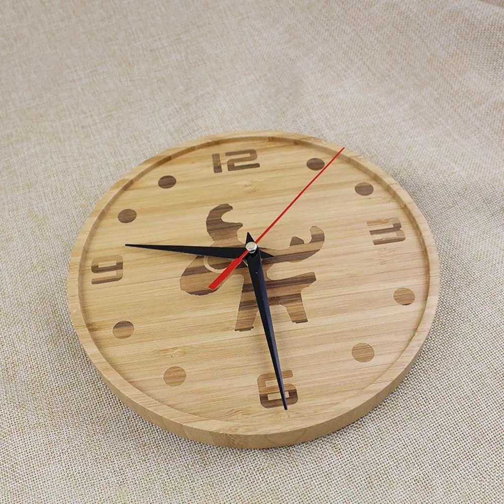 Industrial Unique Wooden Decorative Wall Clock