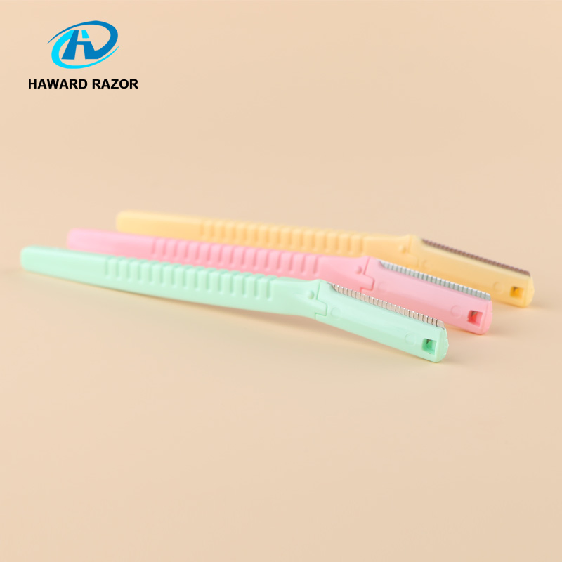 D105 Private Label Shaving Razor Blade ABS Plastic Handle Disposable Eyebrow Trimmer