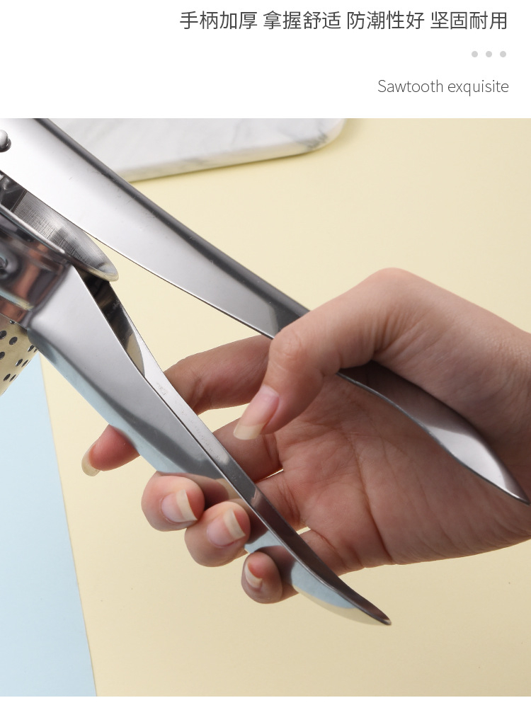 Stainless Steel Garlic Squeezer Maker Manual Juicer Mashed Potato Tool Freshly Pressed Juicing Clip