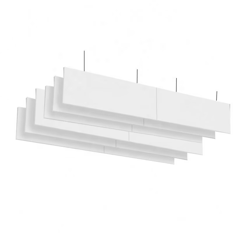 Vertical Suspended Ceiling Panels Acoustic Baffle Square for Library Showroom Fire A2 Class