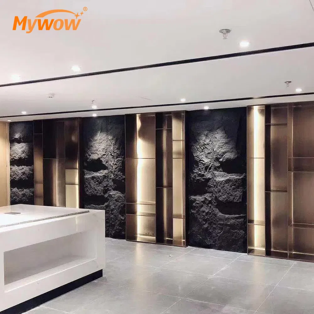 Guangzhou Factory Price Luxury Interior Exterior PU Mushroom Faux Stone Wall Panel