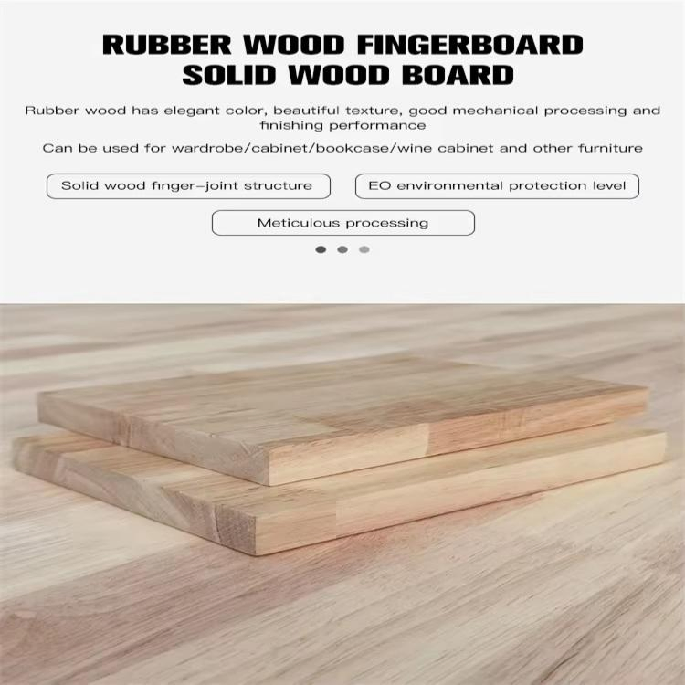 Finger Jointed Rubber Board 1220 X 2440 mm 4 X 8 Panel Solid Rubber Wood Table Top Furniture Usage