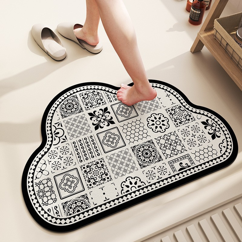 Zero Pile Microfiber Non Fade ODM Bathroom Anti Slip Floor Mat