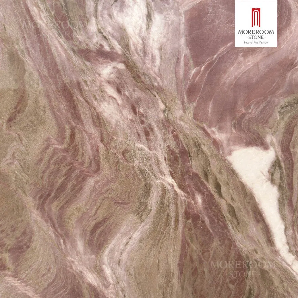 Red Mansions Artificial Marble Slab Sintered Stone Wall Panel for Commercial Building