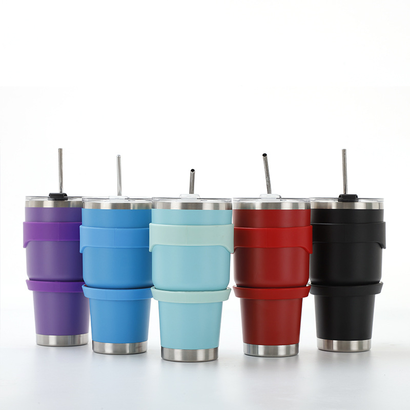 30oz Metal Stainless Steel Travel Cup Thermo Coffee Mug with Handle