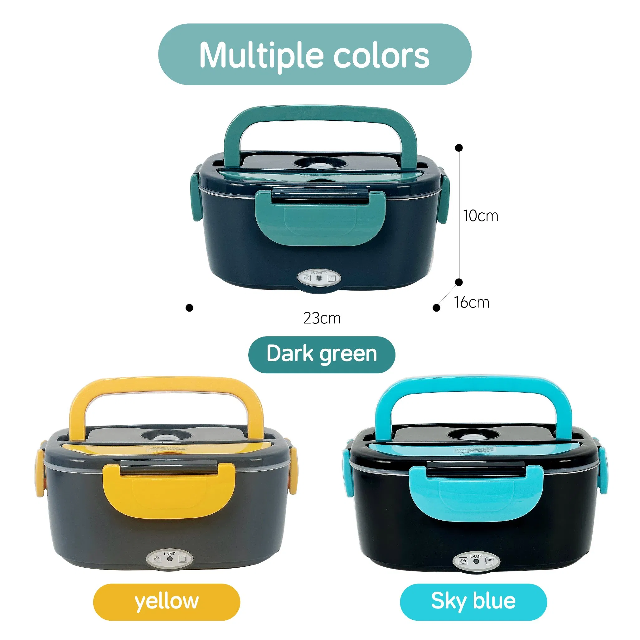 Home Office Electric Lunch Boxr 2 in 1 Portable Heated 1.5L Lunch Box for Car Truck Home Work Adults Food Heating