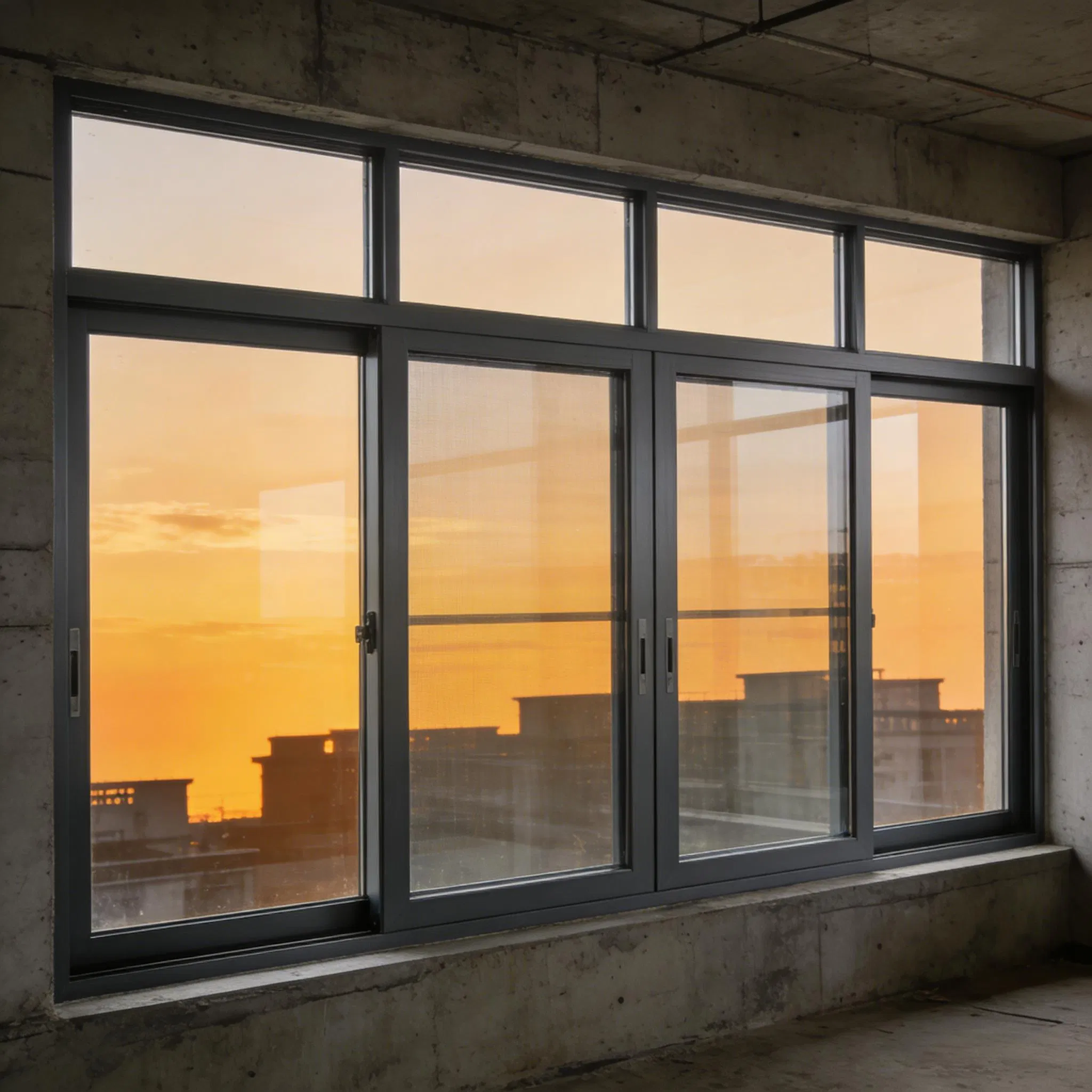 Contemporary Sliding Window Featuring Aluminum Alloy and Wood Grain Options