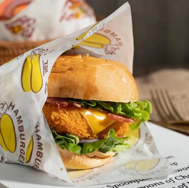 Eco-Friendly Grease Proofing Hamburger Wrapping Paper