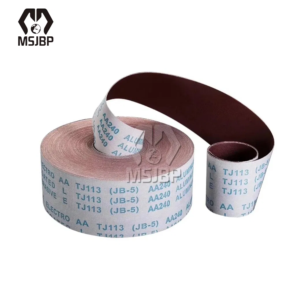 Msjbp Grinding Cloth China Wholesalers 60#~600# Tj113-B Abrasives Rolls Aluminium Oxide Abrasive Sanding Cloth Roll for Metal