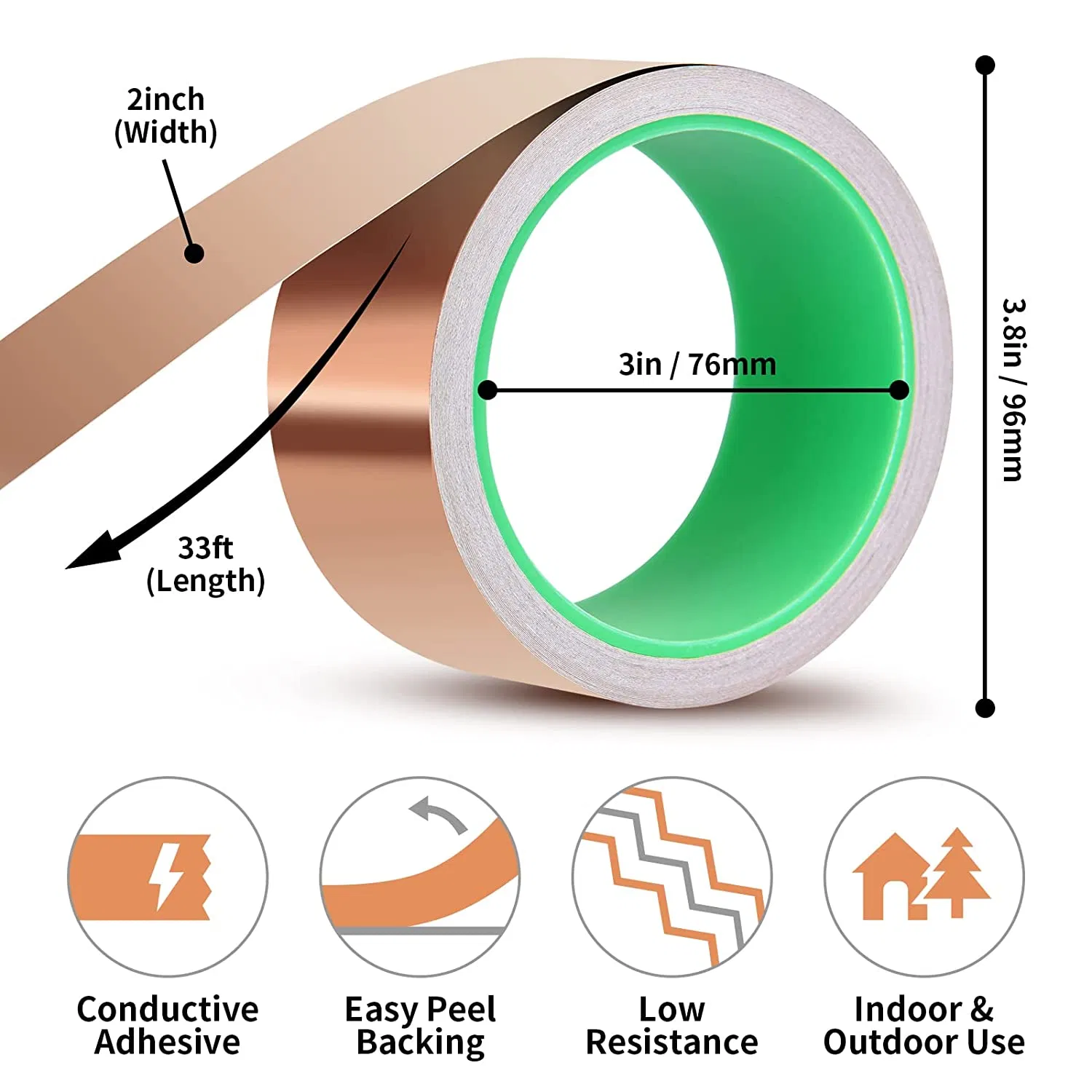 EMI Shielding Single Side Conductive Copper Foil