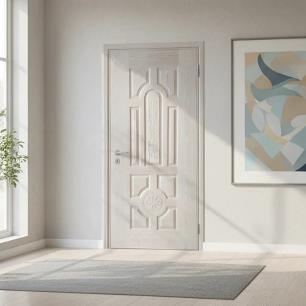 Premium Molded White Wooden Door Skin for Modern Homes